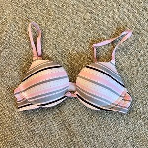 Victoria's Secret Striped Push Up Bra, 32B